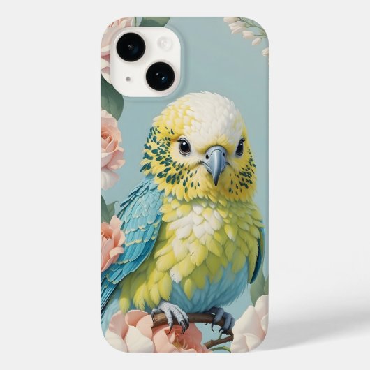 Schattige geel en blauw Baby budgie parkietenvogel Case-Mate iPhone Case (Achterkant)