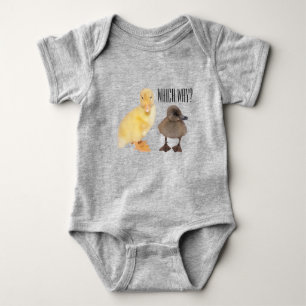 Schattige Geel en Grijs Eendjes Foto's Romper
