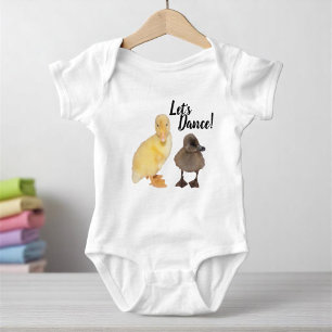 Schattige Geel en Grijs Eendjes Foto's Romper