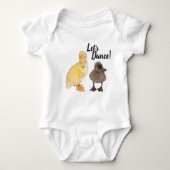 Schattige Geel en Grijs Eendjes Foto's Romper (Voorkant)