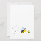 Schattige geel papa naar bijen Baby shower Kaart (Achterkant)
