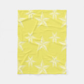Schattige geel wit zeesterren patroon fleece deken (Voorkant)