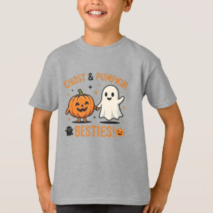 Schattige Geest en Pompoen Beste Vrienden - Grieze T-shirt