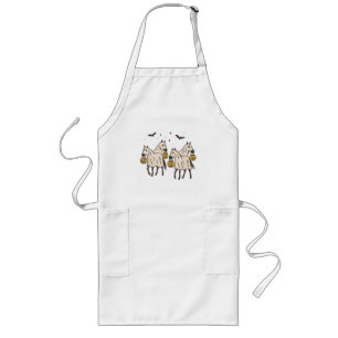 Schattige Geest Paarden Halloween Snoep of een Bee Lang Schort