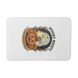 Schattige Geest Pompoenen Vintage Gravure Hallowee Badmat