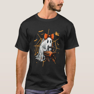 Schattige Geest Quilter Naait Halloween Griezelen T-shirt