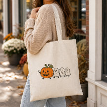 Schattige Geestenoptocht Halloween Pompoen Canvas