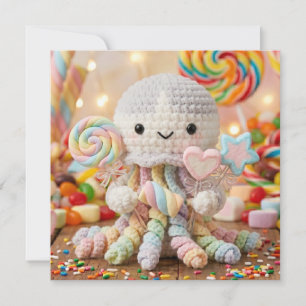 Schattige Gehaakte Octopus Candy Land Esthetiek 