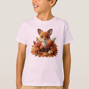 Schattige Gehaakte Vos met Pompoenen – Gezellige H T-shirt