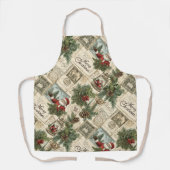 Schattige  geïnspireerd kerstpatroon schort (Voorkant)