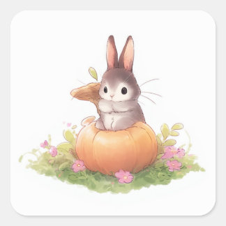 Schattige geïnspireerd ontwerp vierkante sticker