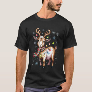 Schattige Geit Kerstmis Boerderij Dierenliefhebber T-shirt