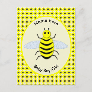 Schattige Gele Baby Bij Geslacht Onbekend Neutraal Briefkaart