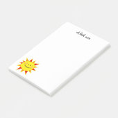schattige gele cartoon post-it® notes (Schuin)