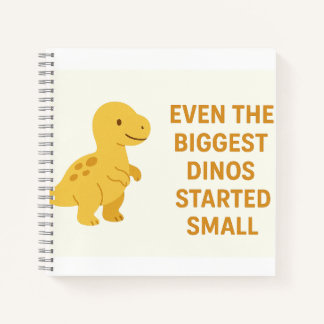 Schattige Gele Dinosaurus Citaat – “Zelfs de Groot Notitieboek