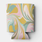 Schattige Gele Pastel Abstracte Aangepaste Bruidsd Blikjeskoeler (Achterkant)