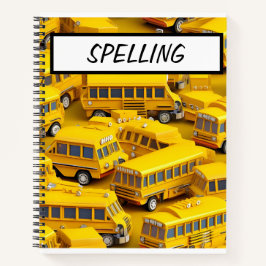 SCHATTIGE GELE SCHOOLBUSSEN NOTITIEBOEK