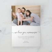 Schattige Geliefde Mama Moeder Moederdag Fotocolla Kaart (Binnen)