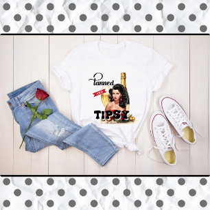 Schattige gelooid en Tipsy Pinup T-shirt
