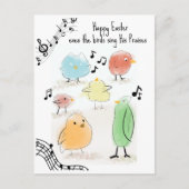 SCHATTIGE Gelukkig Pasen, zelfs de vogels zingen Briefkaart (Voorkant)