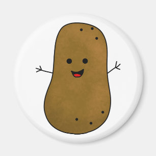 Schattige Gelukkige Aardappel Magneet