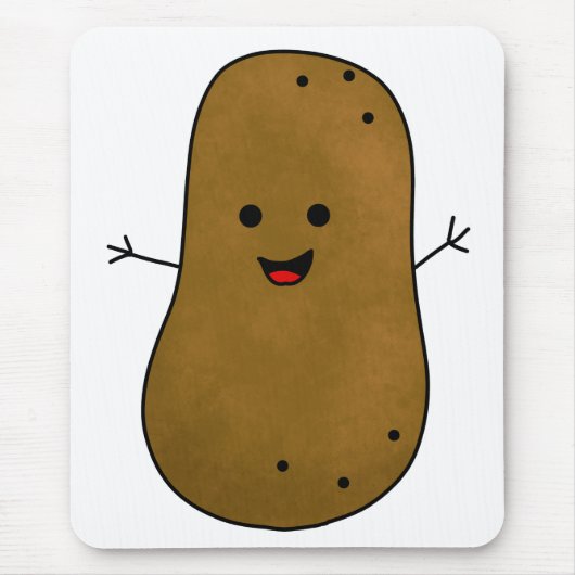 Schattige Gelukkige Aardappel Muismat (Voorkant)