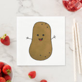 Schattige Gelukkige Aardappel Servet (Insitu)