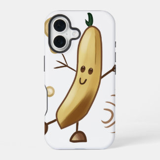 Schattige gelukkige banaan iPhone 16 hoesje