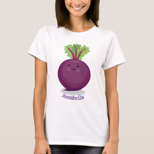 Schattige gelukkige biet keuken cartoon illustrati t-shirt