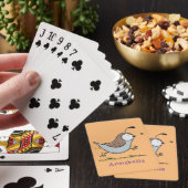 Schattige gelukkige Californische kwartel cartooni Pokerkaarten (Insitu)