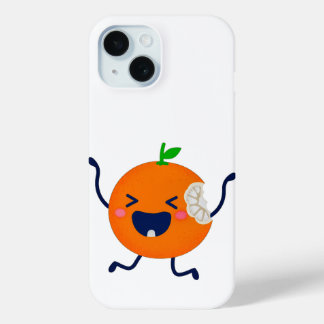Schattige Gelukkige Dansende Oranje iPhone Hoes -