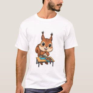 Schattige Gelukkige Eekhoorn Eet Lunch Uit Bento D T-shirt