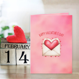 Schattige gelukkige hartdag Valentijnsdag kaart