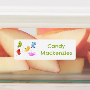 Schattige gelukkige jellybeans springende cartoon labels