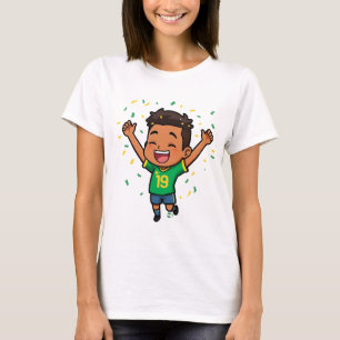 Schattige Gelukkige Jongen Dames T-Shirt Grappige
