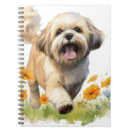 SCHATTIGE GELUKKIGE LHASA APSO HONDENPUPPY NOTITIEBOEK