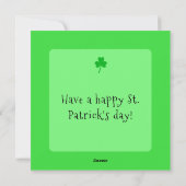 Schattige Gelukkige St. Patrick's Dag Zwarte Kat S Feestdagenkaart (Achterkant)