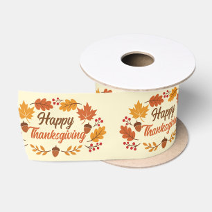 Schattige gelukkige Thanksgiving krans van bladere Lint
