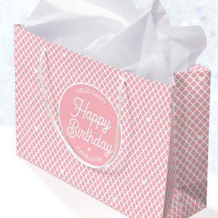 Schattige Gelukkige Verjaardag Naam Elke Leeftijd Groot Cadeauzakje