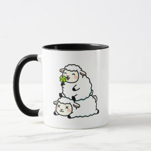 Schattige Geluks Schaap St. Patrick's Dag Klaver Mok