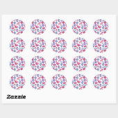 Schattige Gem Pattern Ronde Sticker (Vel)