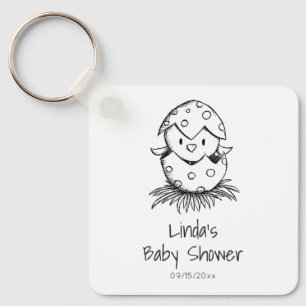 Schattige genderneutraal vogelBaby shower Sleutelhanger
