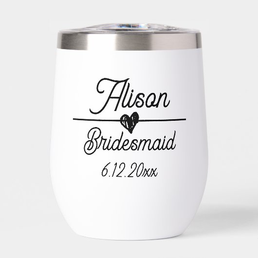 Schattige gepersonaliseerd bruidsmeisje cadeau (Voorkant)