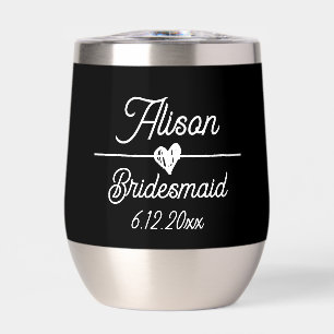 Schattige gepersonaliseerd bruidsmeisje cadeau