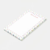 Schattige gepersonaliseerd golfpatroon vrouwen post-it® notes (Schuin)