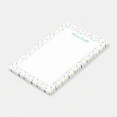 Schattige gepersonaliseerd golfpatroon vrouwen post-it® notes (Schuin)