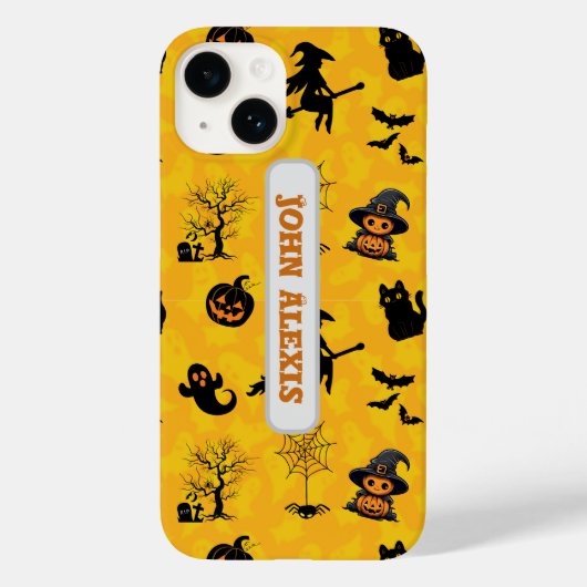 Schattige gepersonaliseerd Halloween silhouet Case-Mate iPhone Case (Achterkant)