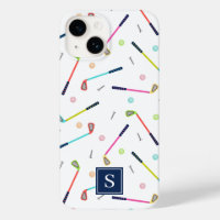 Schattige Gepersonaliseerd Monogram Golfpatroon Vr