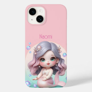 Schattige gepersonaliseerd zeemeermin telefoonhoes Case-Mate iPhone 14 hoesje