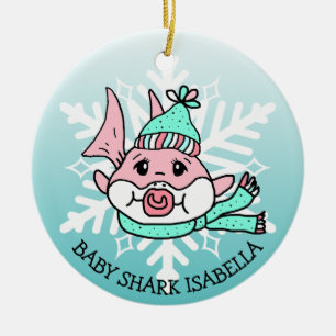 Schattige gepersonaliseerde Baby Keramisch Ornament